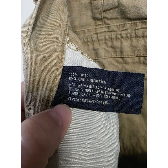 U.S. Polo Assn. Men's Cargo Shorts 34 Khaki Style 111D34W3 100% Cotton - Picture 6 of 6